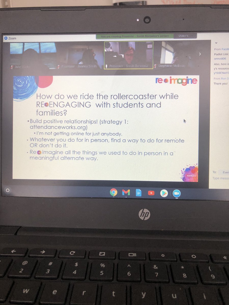Mrs_Walker3rd's tweet photo. Remote learning being reality. How much of remote learning is going to stay for the future of education?  Learning lots of great tools about remote learning today 💻 #reimagine4ward @lead4ward #bethecalm https://t.co/hE1e3R4MxB