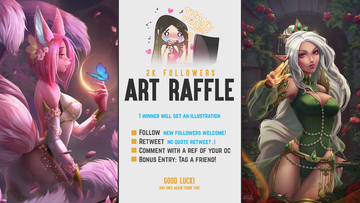 nanzdraws's tweet photo. ✨🦋 2K ART RAFFLE 🦋✨

TYSM for your support 😭💙 Now it's time to give back with an art raffle!

RULES:
🔷 Follow 
🔷 RT  (No QRTs)
🔷 Comment with a ref of your oc
🔷 Bonus Entry: Tag a friend!
🏆 Prize: 1 close up illustration 

ENDS:  Dec 12
#artraffle #artgiveaway https://t.co/rnQSQn4515