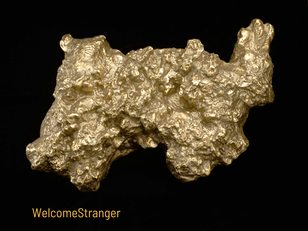 goldfinx's tweet photo. #GoldFacts - In 1869, two Australians unearthed the world's largest nugget of gold, the "Welcome Stranger." The piece measured 10x25 inches before it was melted down!
#GoldFinX #facts #Welcomestranger https://t.co/Z3DHFv57VG