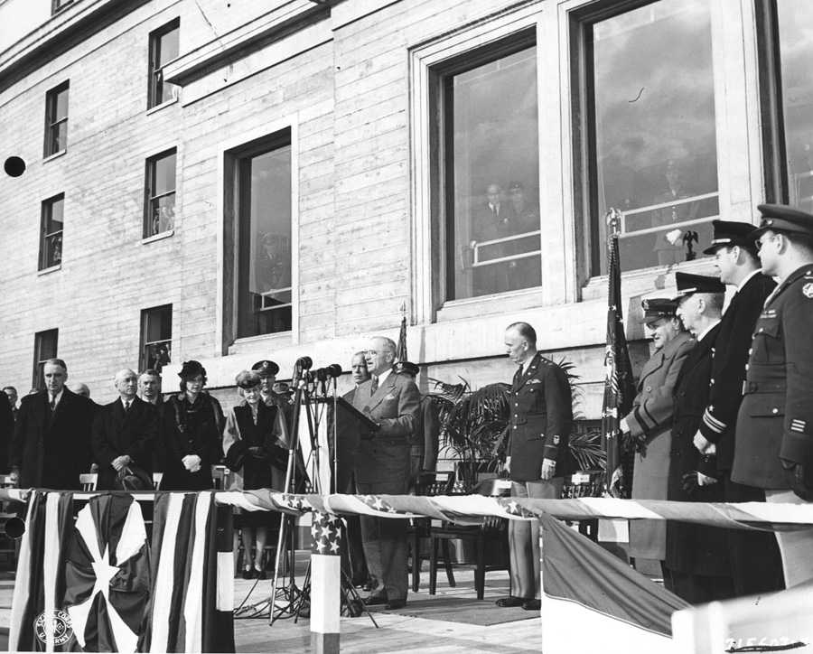 1) Gen. George C. Marshall served as Army Chief of Staff from September 1939 to November 1945, longer than the ordinary four-year term. As World War II ended, so did Marshall’s service.  #TWIH Marshall retired as Chief of Staff.* In his remarks, he said: