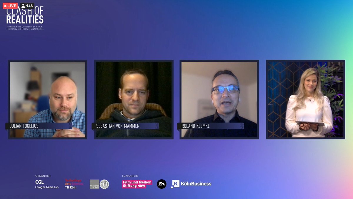 ClashORealities's tweet photo. #CoR2020 Can an AI have fun? Can it be truly creative or does it only reproduce what it has been trained for? @togelius: “This is an extremely hard and even philosophical question. Here’s my super annoying way of answering it: https://t.co/CalS5Krea7
