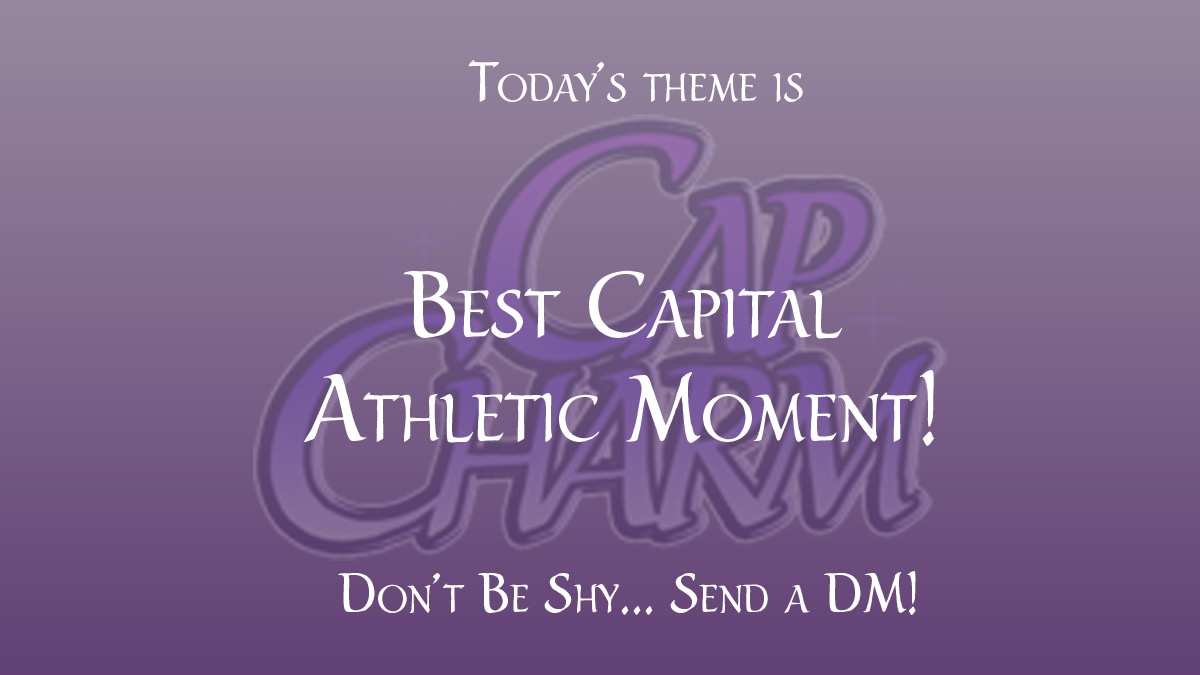 CapCharm's tweet image. Hey #CapFam! Today, we encourage you to spread positivity about @Capital_U by sending us a DM about your favorite athletic memories! Whether you're a student-athlete or just love attending sporting events, let us know!

See your tweet? Like and share it!