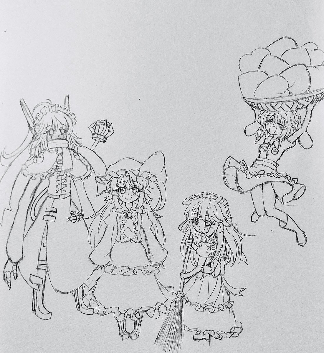 @xdagpjw 脳内で完結しまくっててあんまり描いていないのが現状ではあるのです…
3枚目は前バージョンのランスの姓が入る前のヨモギさん 