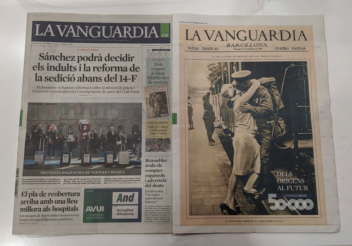 DavidZorrakino's tweet photo. Es un honor enorme ser la portada número 50.000 de @LaVanguardia. 

¡Por 50.000 más de vida y fotoperiodismo!

#photojournalism https://t.co/R4oV7QHeAD