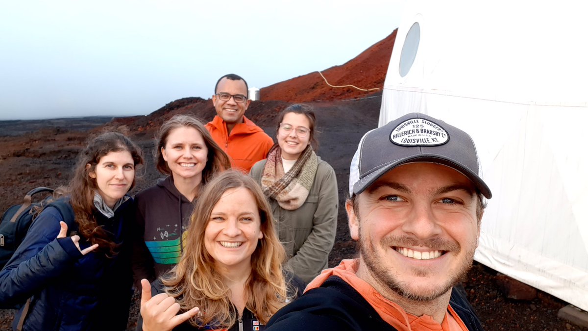HI_SEAS's tweet photo. Mission Control, we have lift off! It was a bumpy launch to the Moon for Selene II! The crew met at the launchpad while Commander Michaela helped dock our shuttle to the Habitat. After hours of astronaut quarantine, we all arrived healthy and in good spirits! #hiseas #seleneII https://t.co/fqMsT6tk94