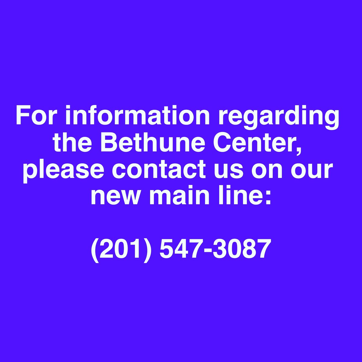 We have a new number.