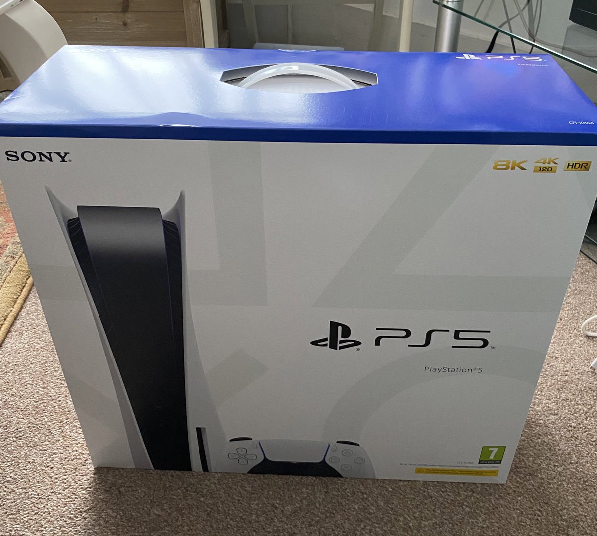 montana03's tweet photo. I was lucky enough to get #MyPS5 today! Happy #PS5LaunchDay for those that got theirs! Fingers crossed everyone else can get hold of one ASAP! Loving it so far! Congrats to @PlayStation for the launch! Can’t wait to see what other goodies are in store for us! #PlayStation5 😍💙 https://t.co/3Ih7ZVgMVT