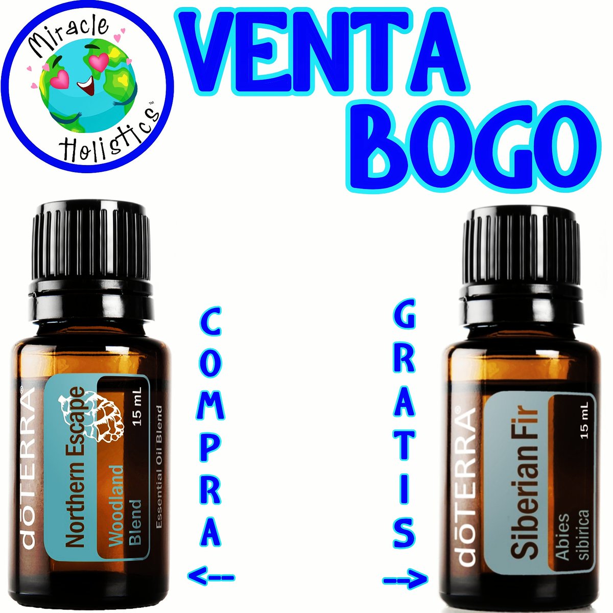 MilagroHolistic's tweet photo. 🎉🎉#BOGO! 🎉🎉 
Solo hoy, cuando realice un pedido de #NorthernEscape 15mL, se agregará #SiberianFir 15mL a su pedido.
https://t.co/7H0KuhzuD7
#MilagroHolistico #doTERRAEspañol #aceitesesenciales #cualidades #aromáticas #ánimo #calma #emocionales #MiracleHolistics #antepasados https://t.co/DBighig6Hp