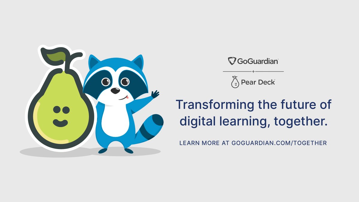 goguardian's tweet photo. ✨ Big news ✨ @GoGuardian and @PearDeck are teaming up! Together, we can provide tools for educators to maximize their students’ learning potential and create environments where students can thrive. Learn more about our “pearfect” partnership at https://t.co/QVbbGPEqVX https://t.co/SbcxiGjACb