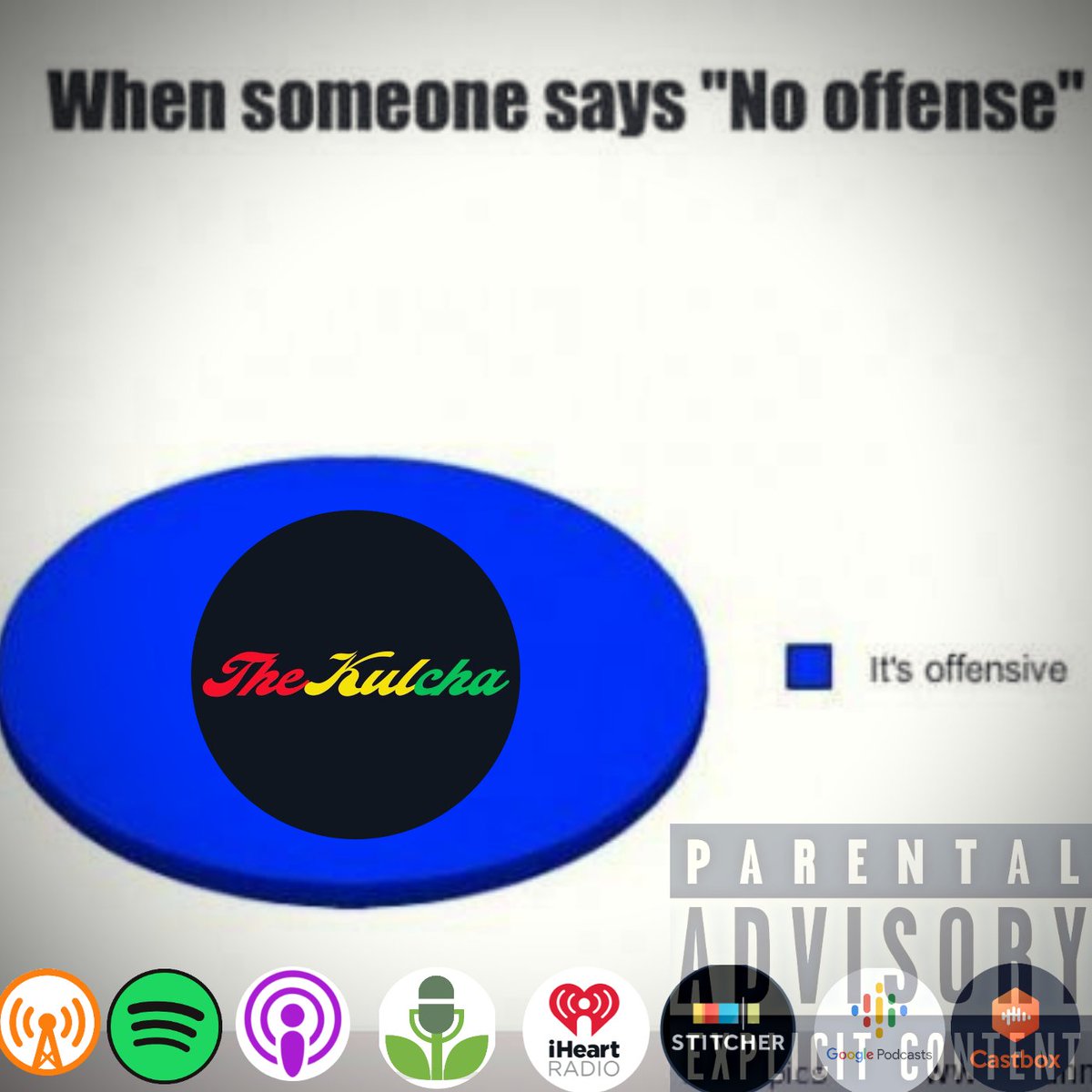 TheKulchaZA's tweet photo. ๐จNEW EPISODE๐จ
Episode 87 - No Offense
LINK: https://t.co/qtxmmVvahf
There were no people offended in the making of this episode. If there were, we can make peace at #Kulcha100 https://t.co/cTpRJOpZu0