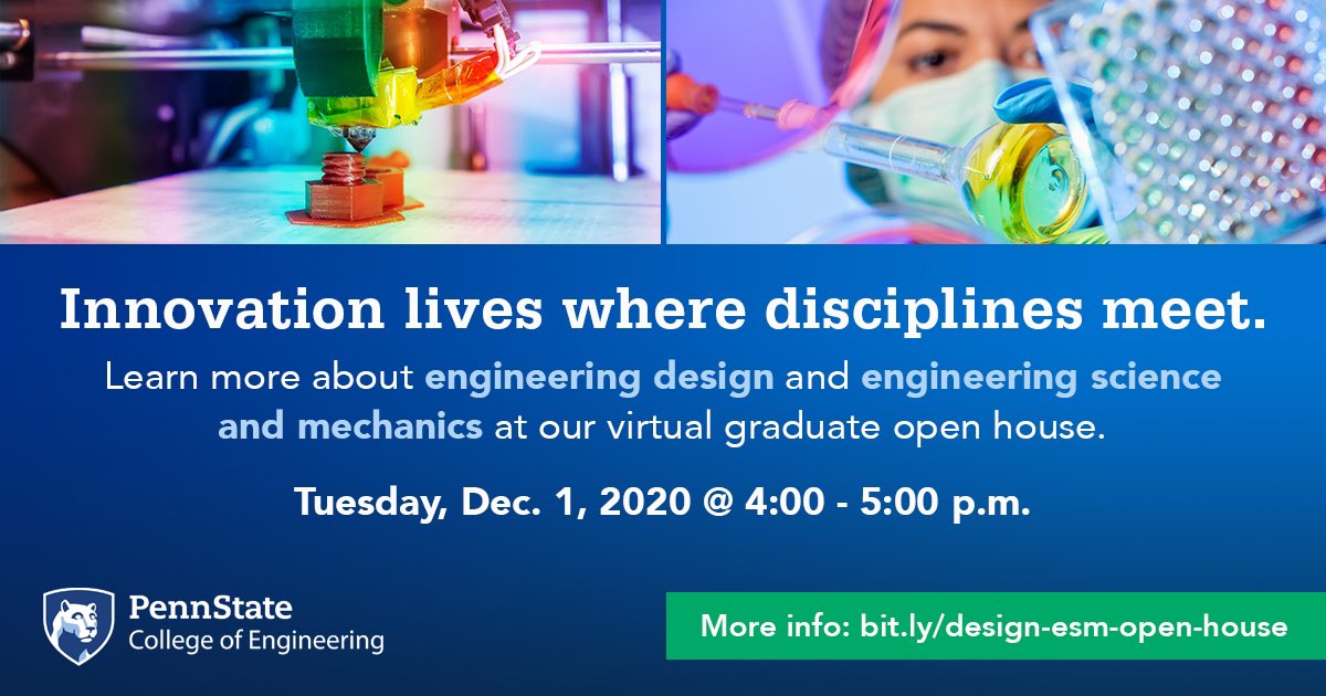 PennSUL's tweet photo. Interested to learn more about @PSUESM and their graduate programs? ESM is home for most @PennSUL students. Join us Dec. 1 to hear about research opportunities in our group and the department at large. Find out more: https://t.co/8zFVyCYCSL https://t.co/hl6RPInJA3