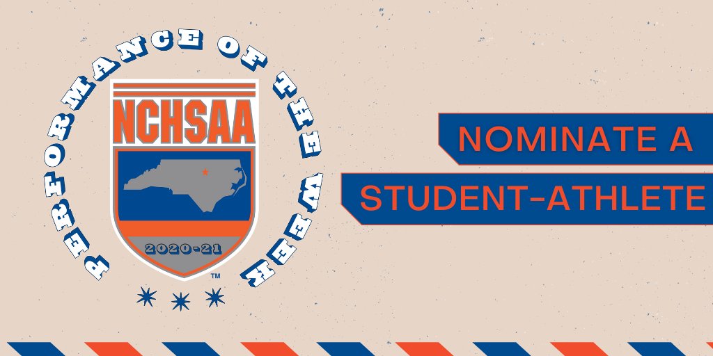 NCHSAA's tweet image. 🚨 Nominate a Student-Athlete for the NCHSAA Performance of the Week Award 🚨

If a cross country or volleyball student-athlete had an AWESOME performance this week nominate them ➡️nchsaa.org/form/performan…

#NCHSAA #PerformanceoftheWeek 🏆