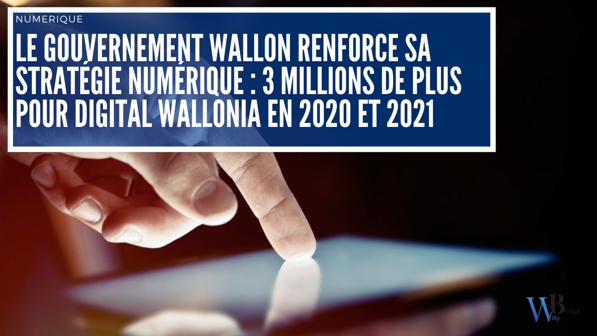 Un budget supplémentaire de 3M€ pour renforcer la stratégie <a href="/digitalwallonia/">Digital Wallonia</a> et plus spécifiquement pour 4 actions : le programme Industrie du futur, la promotion des métiers numériques à tous les genres, la connectivité THD &amp; le projet Smart Commerce 
bit.ly/2KiwaYh