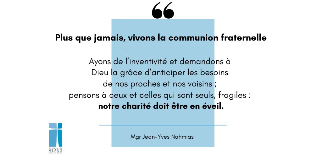 Diocèse de Meaux (@catho77_fr) on Twitter photo "...Ne cherchons pas à opposer les différents engagements des personnes. Chacun, avec sa conscience, cherche à suivre le Christ et à le servir..."
Retrouvez l'intégralité du message de Mgr Jean-Yves Nahmias : catho77.fr/spip.php?artic…
<a href="/Eglisecatho/">Église catholique en France</a> "...Ne cherchons pas à opposer les différents engagements des personnes. Chacun, avec sa conscience, cherche à suivre le Christ et à le servir..."
Retrouvez l'intégralité du message de Mgr Jean-Yves Nahmias : catho77.fr/spip.php?artic…
<a href="/Eglisecatho/">Église catholique en France</a>