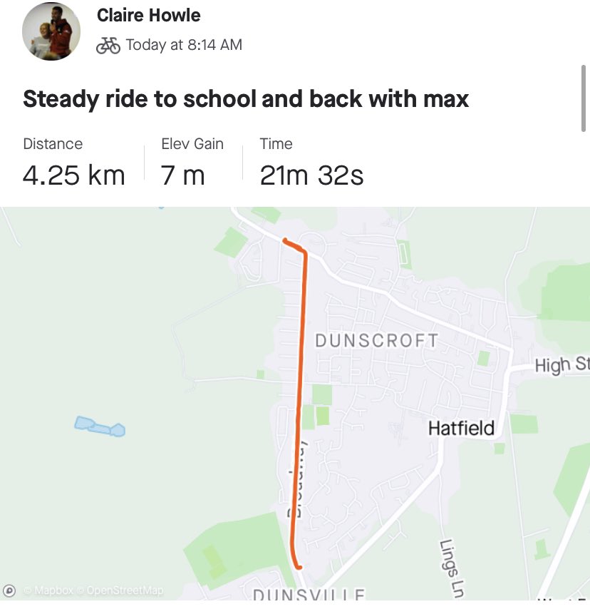 ClaireHowle's tweet photo. Wow what a day. 36.29km (22.54m) longest ride so far. Got to say legs are aching now. #fitrovers #fitroverlution #fitness #lockdowncycle @ClubDFoundation #homegoals #newbike #cycling https://t.co/scbaOsefqb