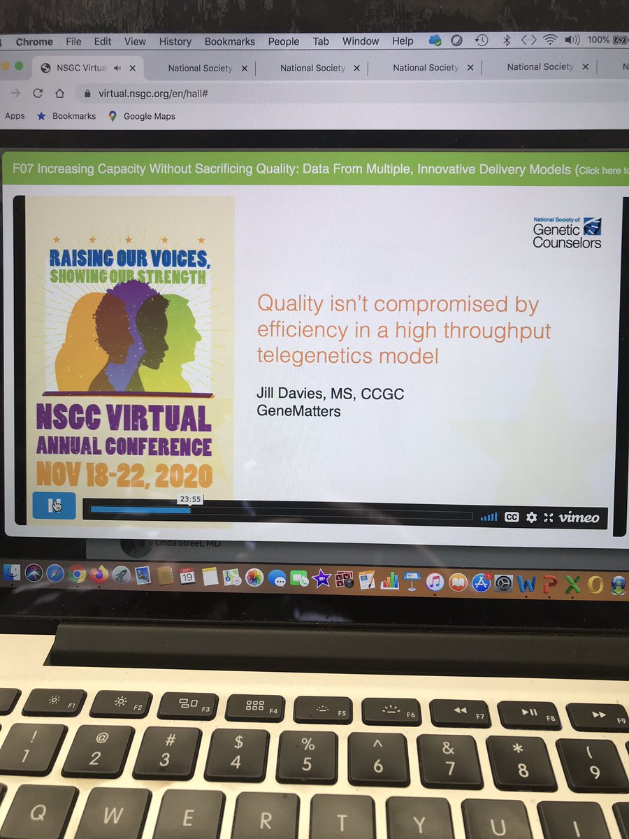 Hi Jill @genematters so good to see that telehealth can have high levels of efficiency and quality 
#publichealth #telegenetics #telehealth #NSGC20 #BaylorGenetics