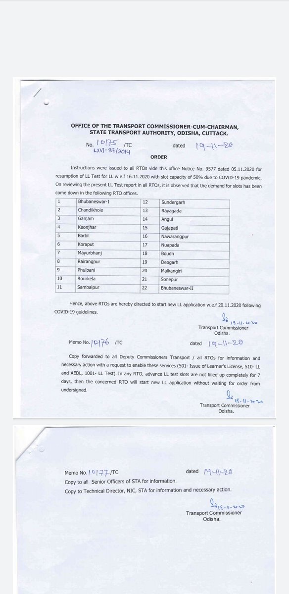 rto_nuapada's tweet photo. In obedience to Order No 10175 dtd 19-11-2020 of TC,STA,Odisha,Cuttack,new Learner's License application will be received from 20-11-2020 in Nuapada region. https://t.co/BcoRDW6NsX
