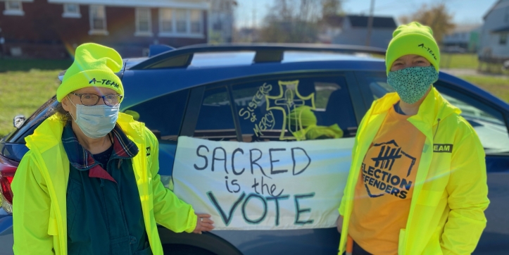 What the <a href="/NunsAndNones/">Nuns & Nones</a> found when they went to protect the polls: 

“I went into the day expecting some dramatic encounters. What we witnessed instead was a celebration of citizenship and voters.”  

ifyc.org/article/nuns-n…