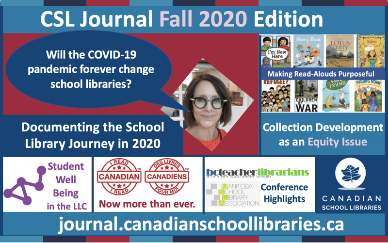 CdnSchoolLibrar's tweet photo. Oct 26 was Canadian School Library Day #CSLD2020. What did we learn about preparing for the post-pandemic LLC? https://t.co/OLDF5Juwcw https://t.co/64sOpUCfyT