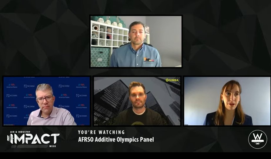 wbiinnovates's tweet photo. "This competition was like playing an open-handed card game. We got a closer look at potential partners." @HQ_AFMC shares her perspective from the @airforcerso Advanced Manufacturing Olympics at #impactweek2020 panel discussion with @AFResearchLab @SimbaChain @AmericaMakes https://t.co/EZgtfCvdsW