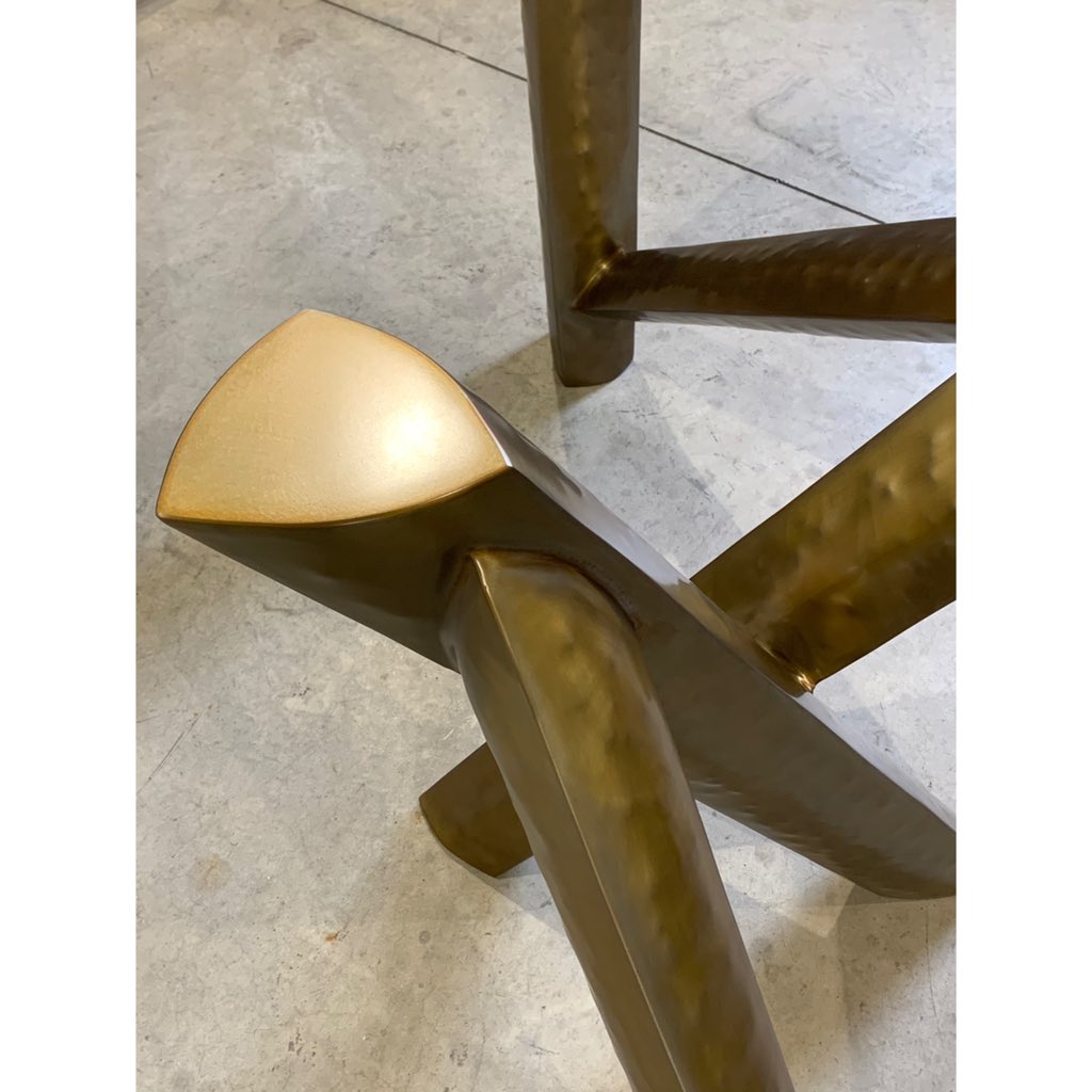 EvanLewisInc's tweet photo. Custom Alexander Dining Table base. #evanlewisinc #customfurniture #evanlewissculptor #studiofurniture #design #diningtable #contemporarydesign #artanddesign #contemporarydecorativearts #moderndesign #luxury #interiorinspo #patina #handcrafted #sculpturalfurniture #artfurniture https://t.co/AStZhLwkw3