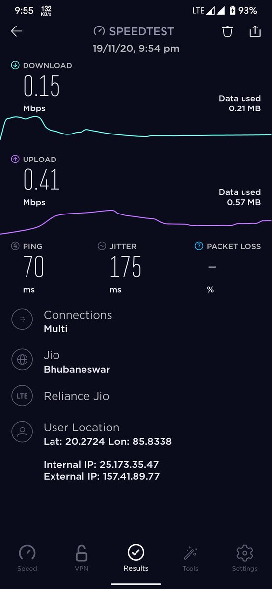 AshuPrusty7's tweet photo. Even after repeatedly complaining, this is the network speed I get in JIO. And on complaining they say that they are too many users. I mean, really. These are just a bunch of money suckers who brainwash customers in the name of cheap internet.
@reliancejio 
@TRAI https://t.co/igAKkzTqps