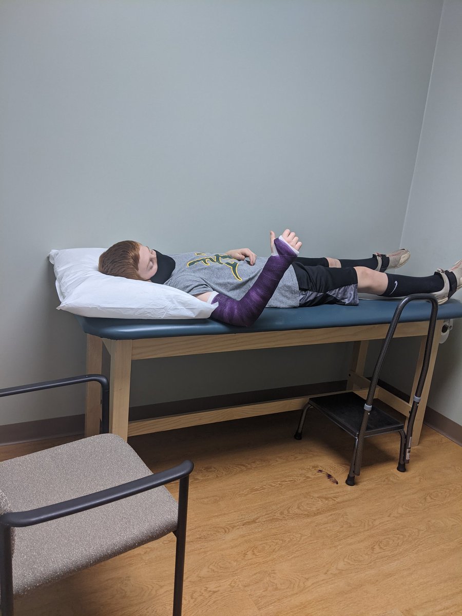 kcosgrove20's tweet photo. Aren't we supposed to be chillin in a pandemic?? Cole has had a broken nose, which required surgery and a cast on his nose, and now an injured growth plate which put him in a cast  #nochill #boyswillbeboys #thatbaseballlife #rubsomedirtonitkid https://t.co/s3cUbHDXac