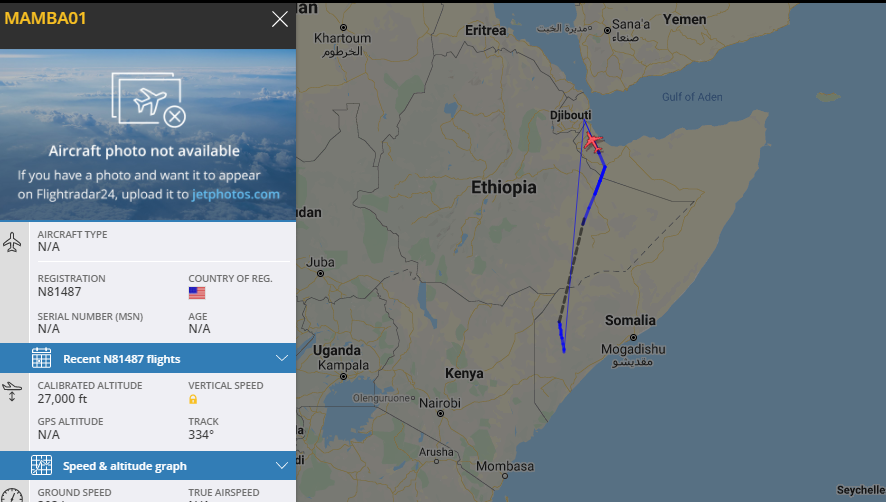 5472_nde's tweet photo. MAMBA01 back into Djibouti 1615z. (Callsign keeps alternating on ADSB between MAMBA and MAMBO?) https://t.co/JAcPIZ0mQV
