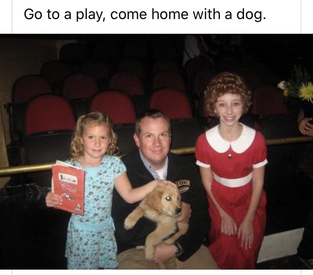 HolshoeMaya's tweet photo. Today is Daisy’s Gotcha Day.🐕 11 years ago my dad took me to see Annie. They auctioned off a puppy at intermission to raise funds for the theater 🎭 group. It’s not the normal story of getting a dog, but it’s our story. ❤️ https://t.co/yD9Hb8ujUv
