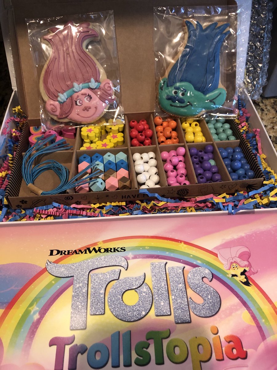 Going to enjoy DreamWorks TrollsTopia available today on ⁦@hulu⁩ and ⁦@peacockTV⁩ while making my own bracelets! #ad