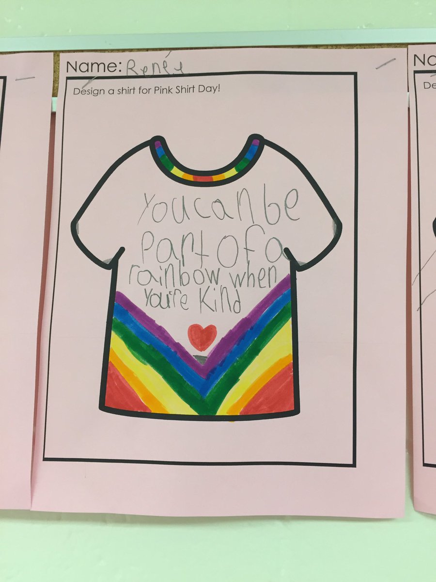 Spreading kindness <a href="/CollBayLDSB/">Collins Bay PS</a> for Pink Shirt Day!