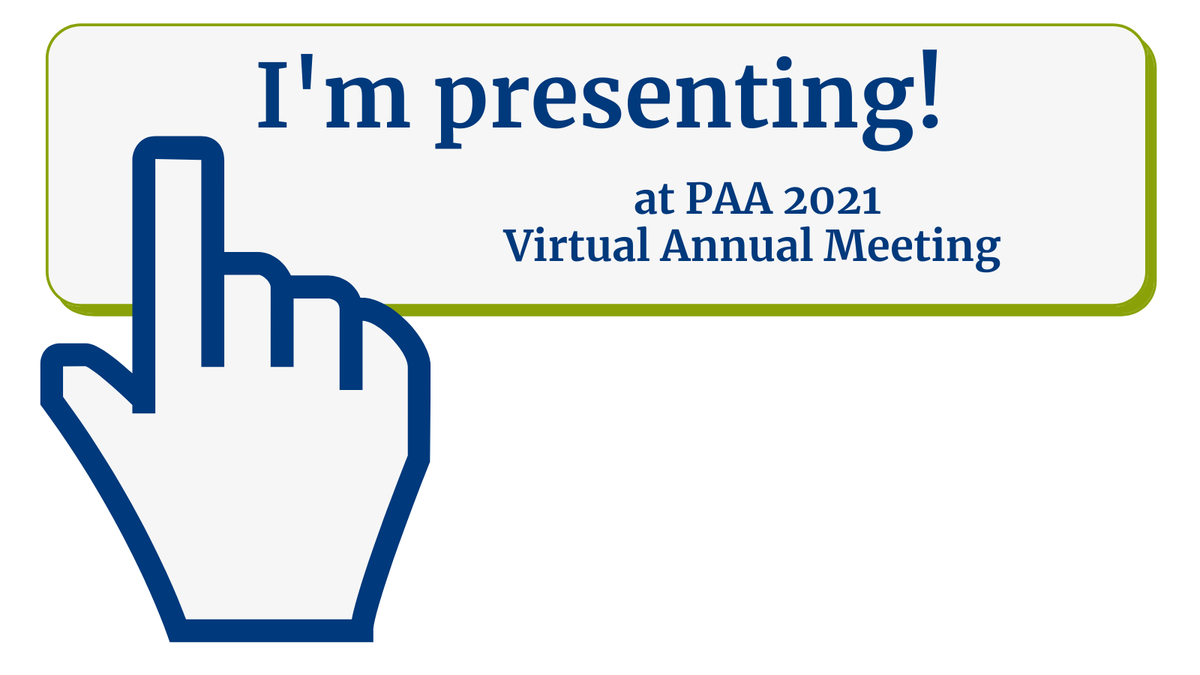 I'm really looking forward to presenting my paper on "The Role of Flexible Working Arrangements In Facilitating Father Involvement" in an oral session at PAA2021 😀 #PAA2021
