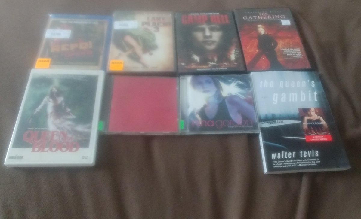 RBefort's tweet image. More physical media! #repothegeneticopera #lakeplacid3 #camphell #thegathering #queenofblood #fugazi #13songs #ninagordon #tonightandtherestofmylife #TheQueensGambit @ShoutFactory #letsscarejulie #hackers #alfredhitchcockpresents #theaeronauts #SupportPhysicalMedia