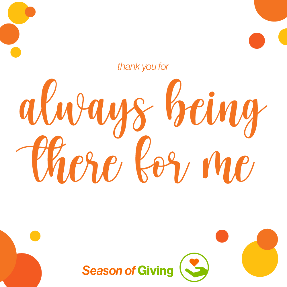 RITStudentLife's tweet photo. If there's someone who's kept you sane this semester, don't forget to show your appreciation. Tag or share this post with them to let them know you're thankful. #SeasonOfGiving #RITTigers https://t.co/ToSHk3W1kG