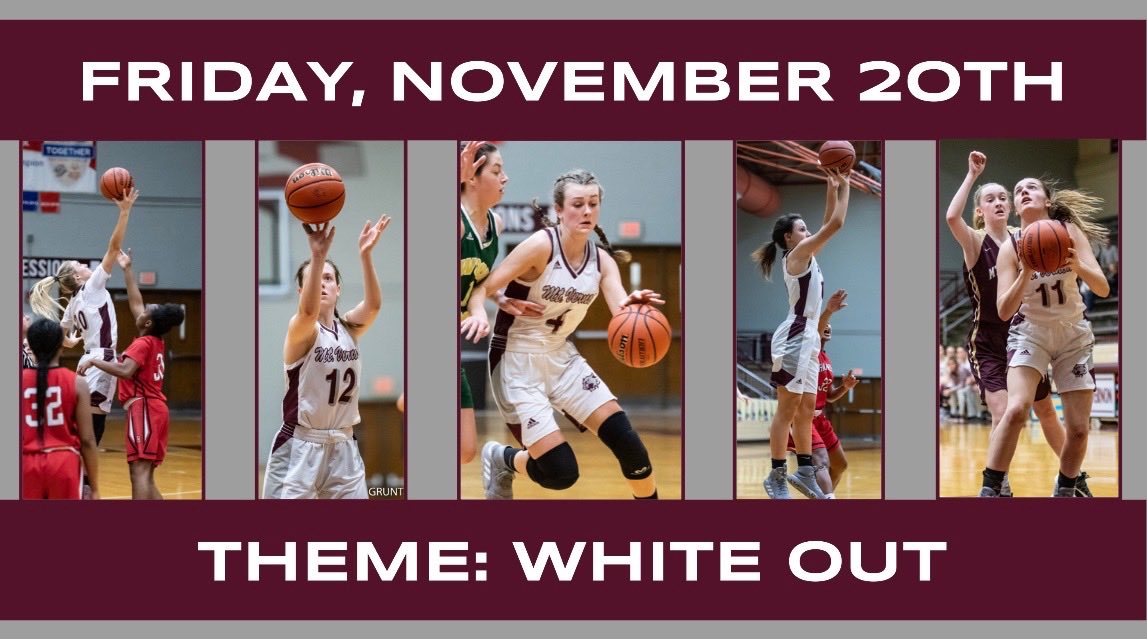 Due to COVID-19 restrictions, we are unable to have student sections at athletic events until further notice. Instead of having game themes, the Student Athletic Council has decided to plan school spirit days instead. Tomorrow's theme is white out to support the girls basketball!