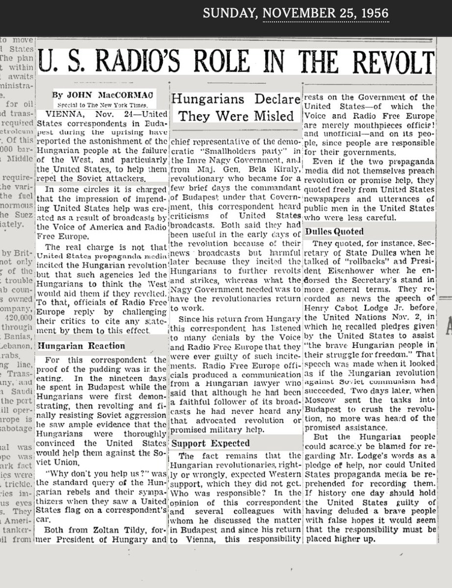 Radio Free Europe.. you know the one created by Nazi Reinhardt Gehlen