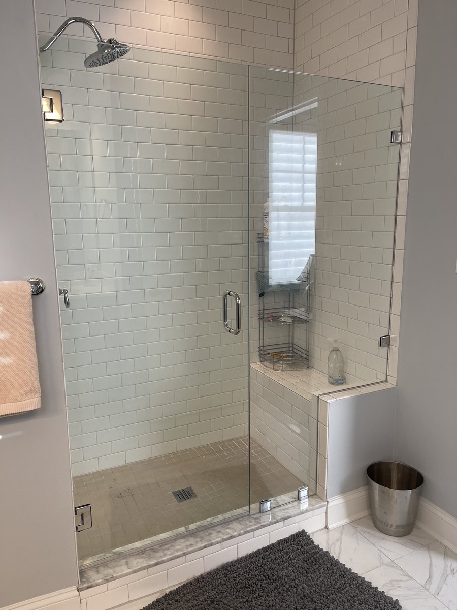 _GoGlass's tweet image. We love this beautiful open frameless shower enclosure from our Lewes location! #GoGlass #showerdesign