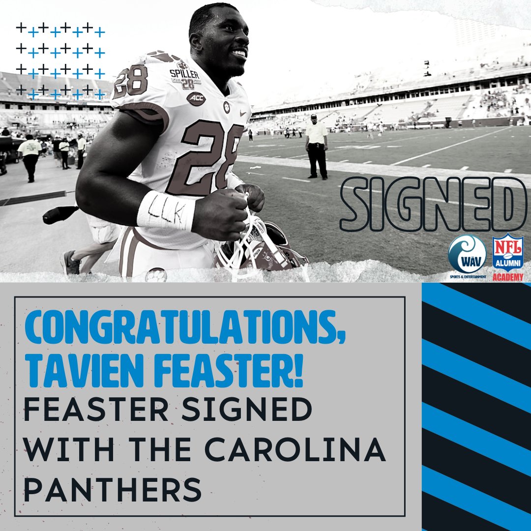 Congratulations to @Fast_lane28, the newest member of the Carolina @Panthers! #KeepPounding #AcademyGrown