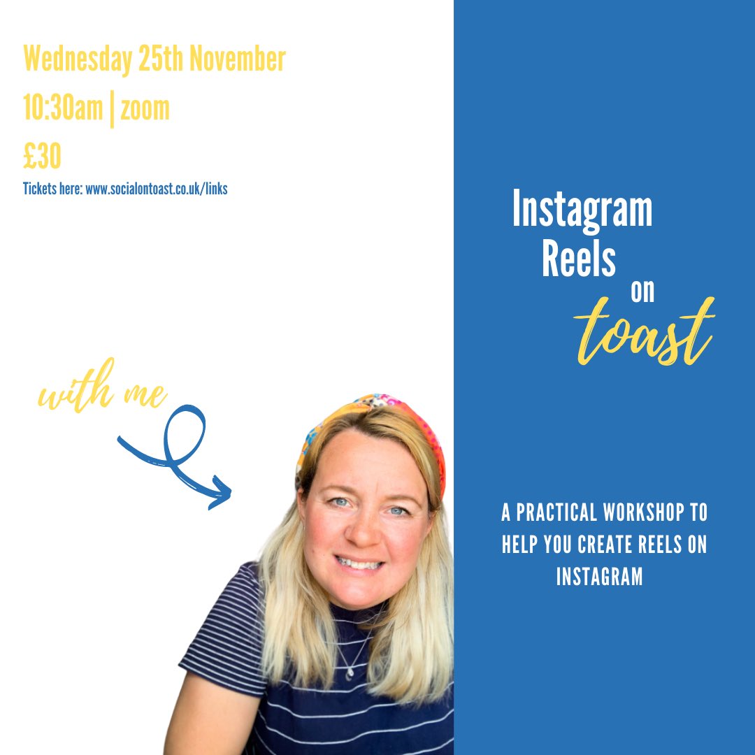 Next week I’m running a practical Reels Workshop to help you get confident creating them 💫

It’s for you if you feel bamboozled by instagrams new feature but want to use them as part of your content 

Link in bio for tickets
