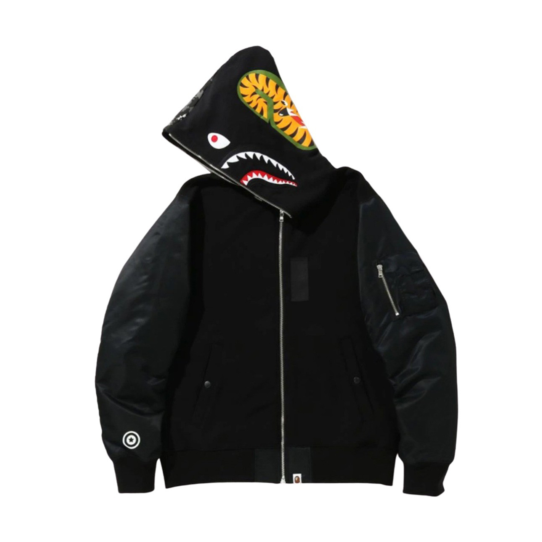 bape military shark hoodie