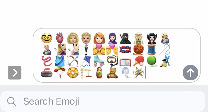i_noted's tweet photo. I updated my software into 14.2 and saw these new emojis. Bloody cool. #iOS14 #IOS14.2 #Apple #Iphone :) https://t.co/jieLCX7cTw
