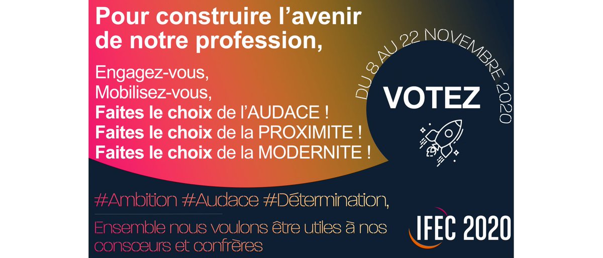 8 /22 NOV 2020 VOTEZ ⁦<a href="/IFECsyndicat/">IFEC</a>⁩ pour construire le #futur de notre profession
Nous représentons la #diversité 
✅Toutes #tailles de #cab
✅Tous modes d'exercice
✅Tous #territoires
✅Toutes #générations
 Des femmes &amp; hommes d'action #valeurs #croissance #déontologie