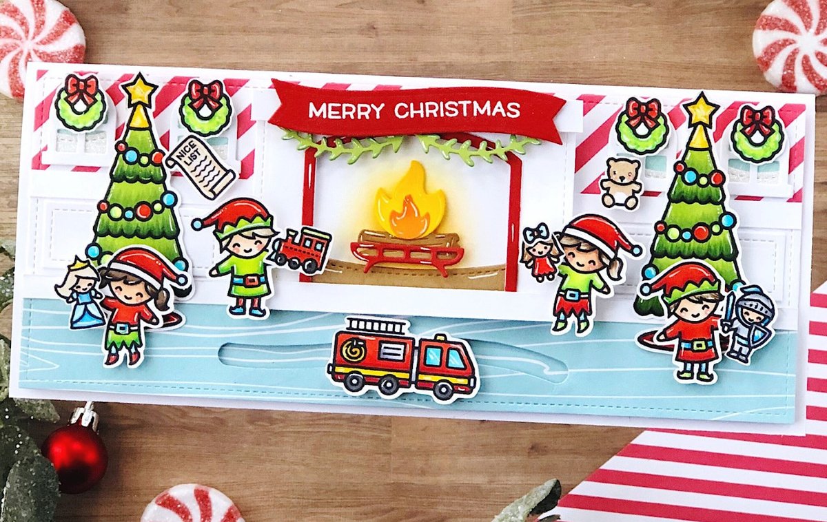 lawnfawn's tweet image. On Day 4 of Fawny Holiday Week we have more festive + fun inspiration for you! Guest Designer, Mayra made two beautifully whimsical cards; check out the blog for the story behind her delightful designs! blog.lawnfawn.com/2020/11/we-wis…