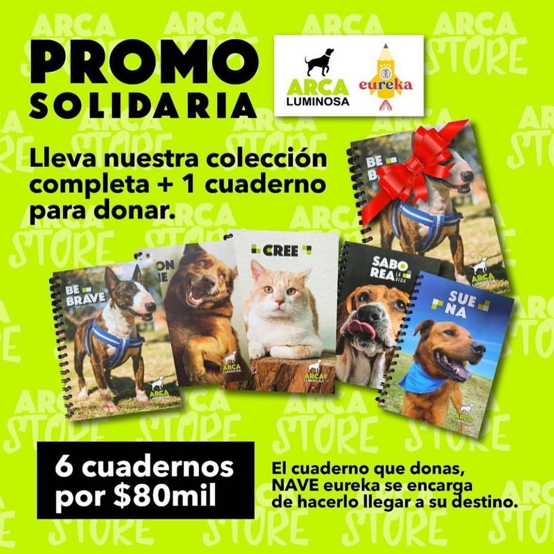 ArcaLuminosa's tweet photo. 🙌🏻🐶 ¡Ayudar nunca fue tan cool! *Son unidades limitadas* 😱 Adquiere nuestros cuadernos en @ArcaLuminoStore o via WhatsApp al (322) 433-7130 📲 únete al movimiento donde somos causa y estilo💚 #ArcaStore #somosarca https://t.co/KRxVXqHsQW