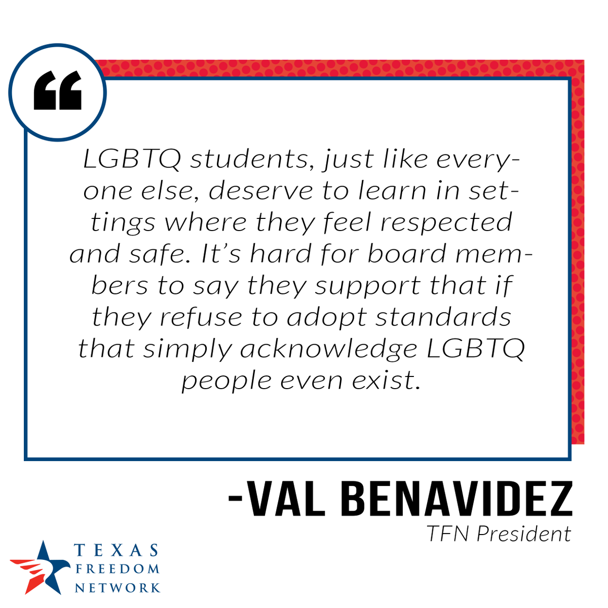 The SBOE did make some improvements, like including info on contraception. But, in a tragic failure, the board refused to even acknowledge the existence of LGBTQ people in the standards.  #TeachTheTruth