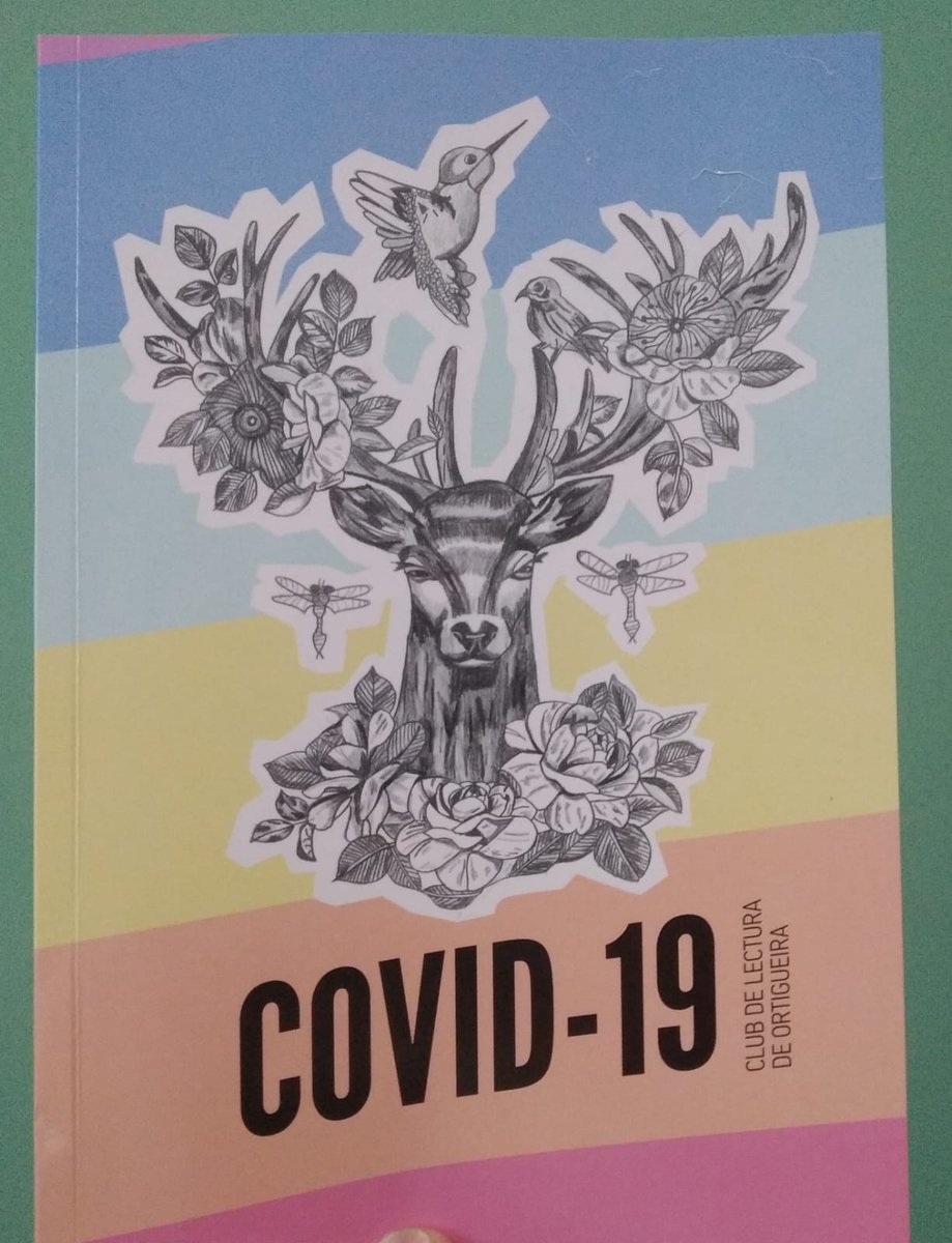 TerrasDo's tweet photo. O CLUBE DE LECTURA DE ORTIGUEIRA PUBLICA A NOVELA "COVID-19"
É unha narración única, escrita por 13 persoas á vez: 8 mulleres e 5 homes, e conta cunhas fermosas ilustracións feitas pola artista ortegana Marta Lamigueiro.
O libro, está á venda nas librerías ao PVP de 10 € https://t.co/kxgGlwBhG8