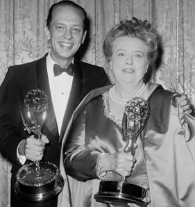 Not only is the Andy Griffith show beloved by many but it is critically acclaimed as well. The show has seven Emmy nominations and five wins in total. This photo is of Don Knotts and Frances Bavier with their Emmys from 1967!