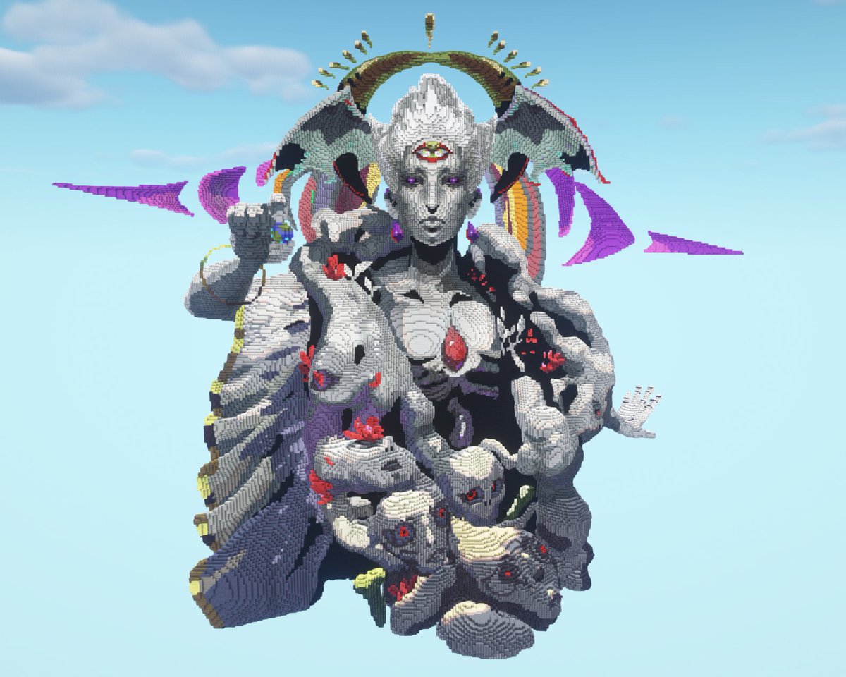 ericpham___'s tweet image. I've built my favorite character from @SupergiantGames's Hades, Chaos, in #Minecraft! 

#HadesGame #HadesFanArt #voxelart #voxel
@BuildersRefuge