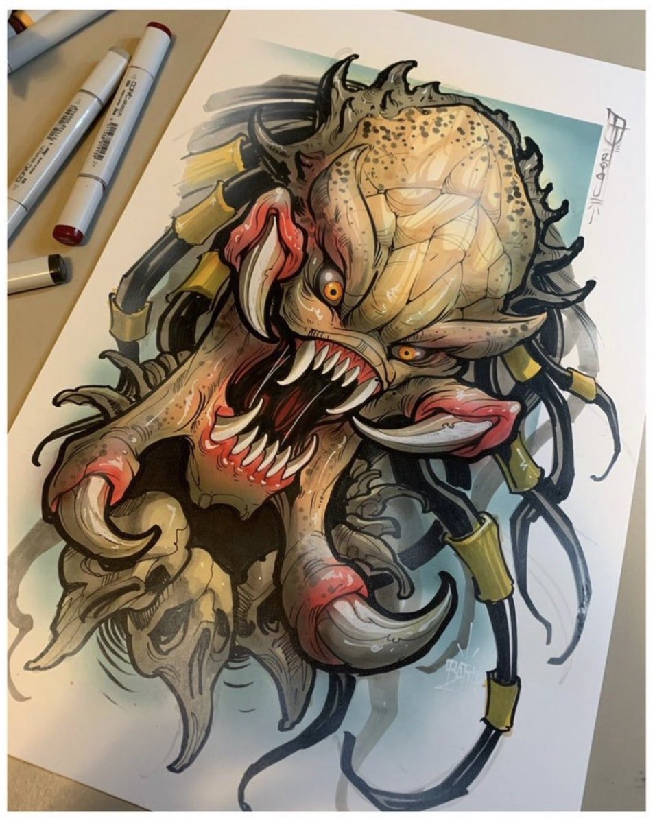 TalkBackPod's tweet photo. Check out our latest episode in the Predator franchise โPredatorsโ. While none of them live up to the original theyโre still fun and we dig into the goods and bads. Link below!
https://t.co/CJreb2Z4xg
Love this #predator art from @davetatoos on Instagram!
#predators #predart https://t.co/e3tj5oKAej