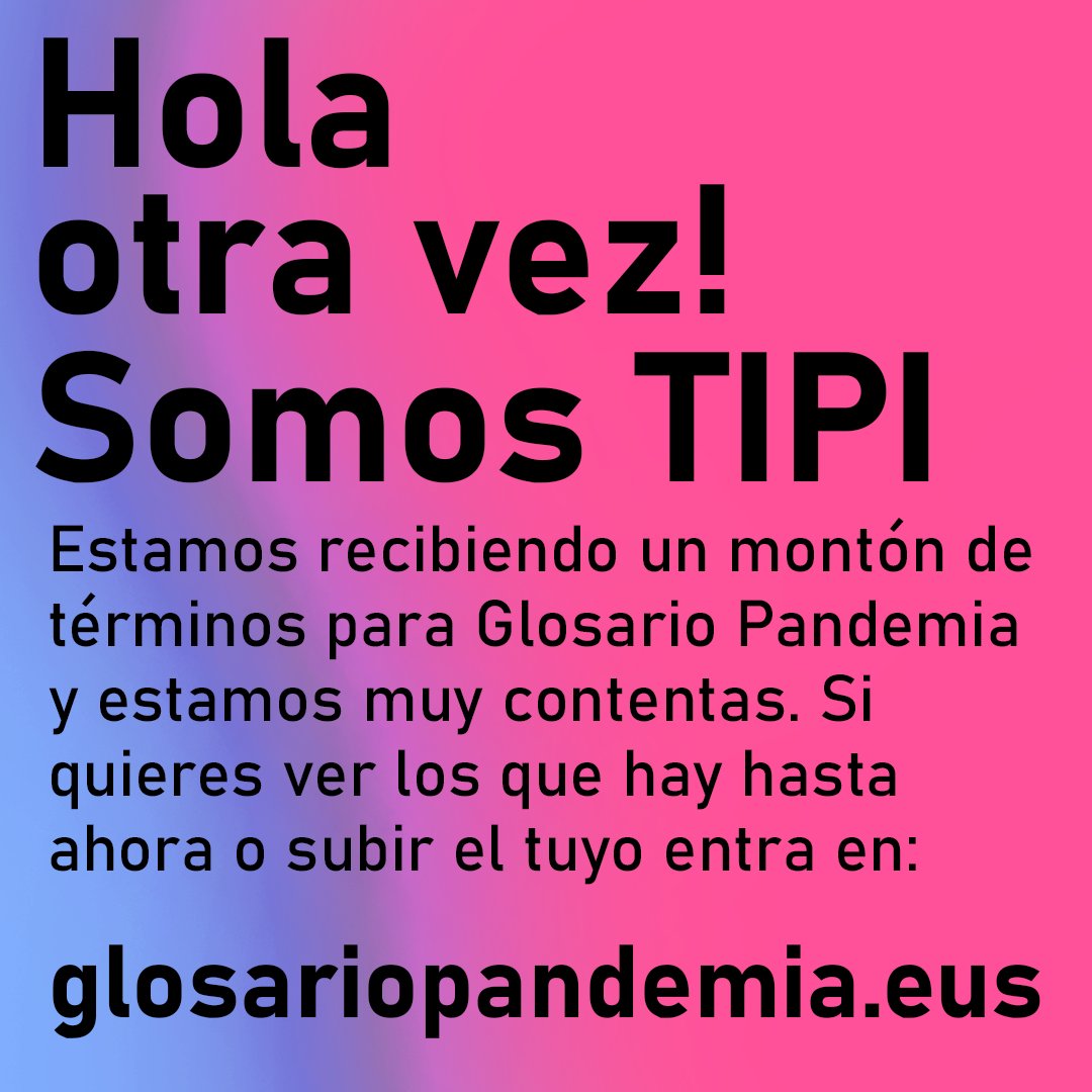 TIPIgara's tweet photo. ✍️Seguimos con #glosariopandemia rekin jarraitzen dugu✍️Experimento para la nueva normalidad👩🔬Normaltasun berrirako esperimentua 👩🔬https://t.co/5mj8a9zZlb 📩Manda el tuyo 📩 Zurea bidali https://t.co/eFopt1Qu7X 🧩 Abrimos hilo con hallazgos de esta semana (1/4) #tipigara https://t.co/l0NbNrhE6W